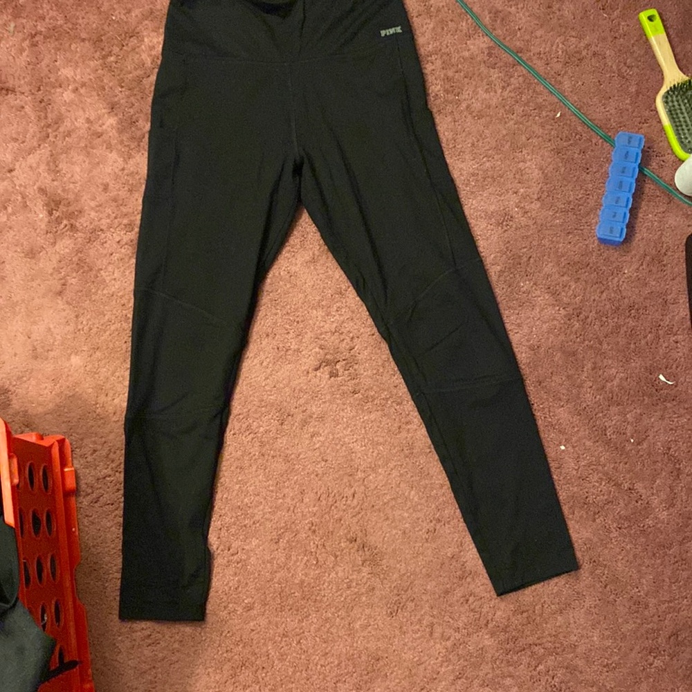 Black size large pink leggings